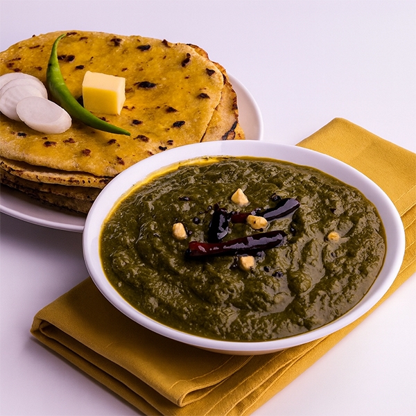 Makki Roti with Sarson Saag