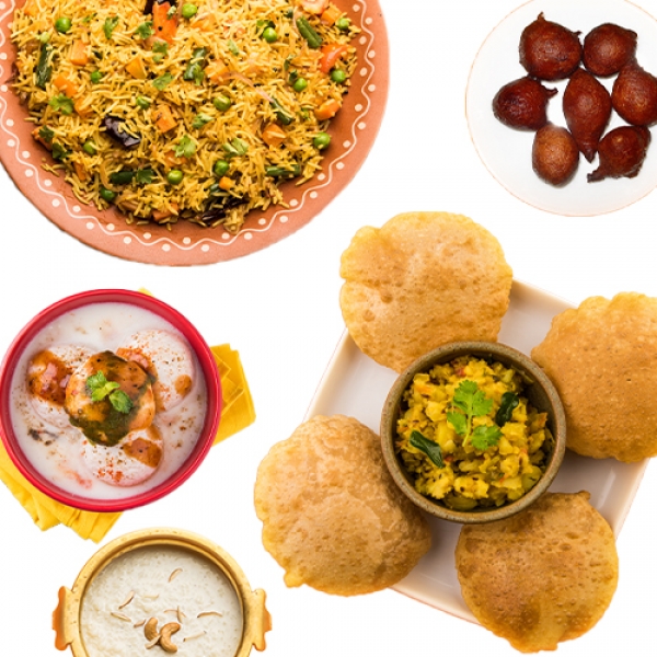 Basoda Special - Poori, Till Aloo, Dahi Bhalla