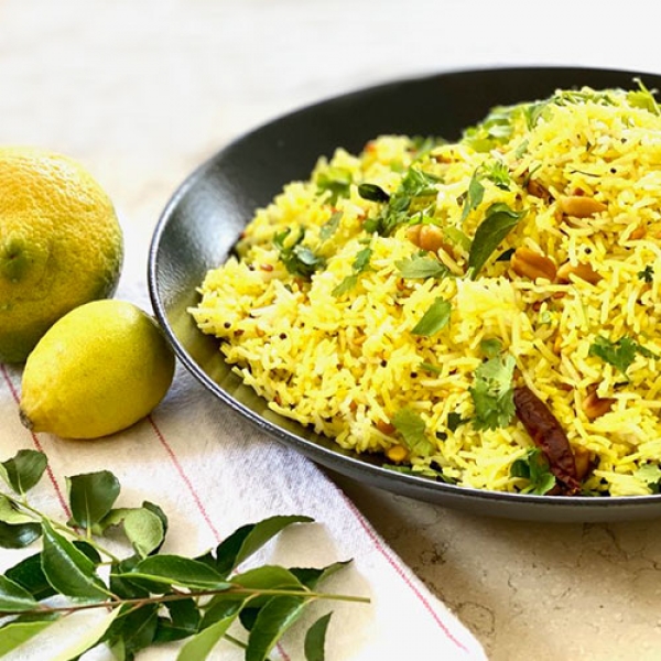 Lemon Rice With Sambhar